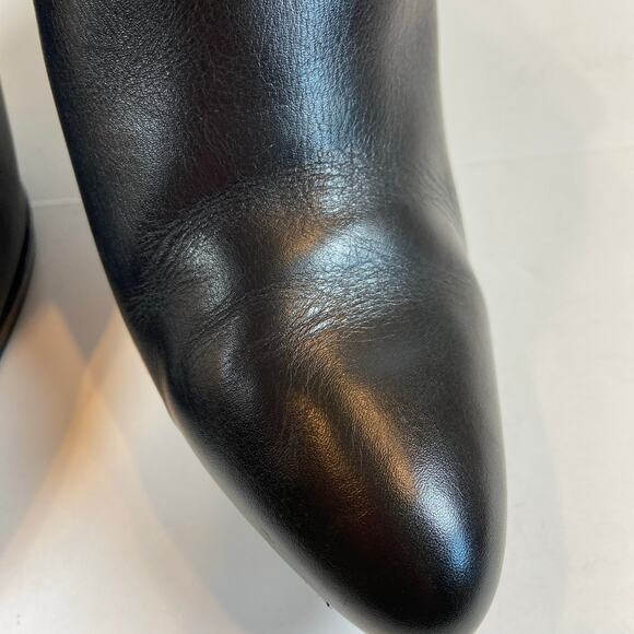 L.K. Bennet London Black Leather Platform Bootie Size 40 / US Size 10 - Picture 7 of 15